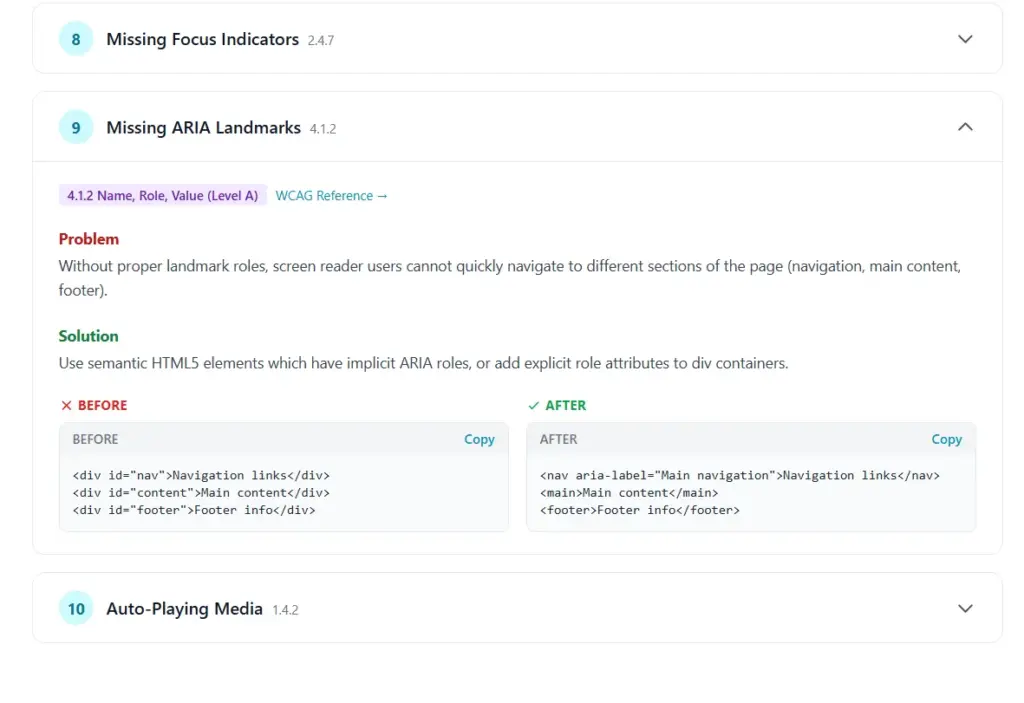 Validate ARIA Accessibility Properly using FixMyWeb Website Accessibility Checker