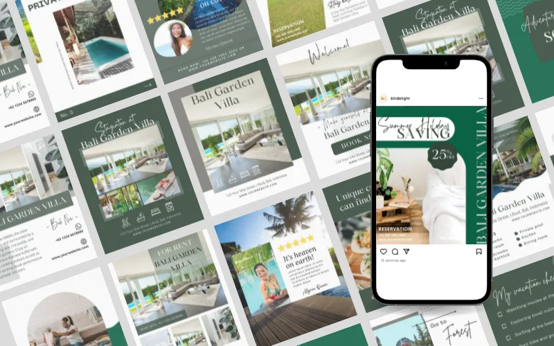 Visualize how your Airbnb marketing content can look with polished Canva templates.