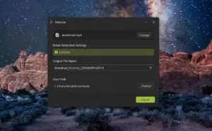 Denoise using AWZ Media Player For Windows