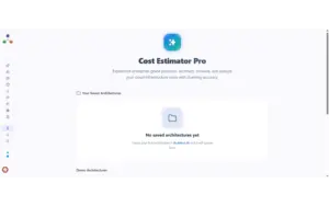 Architecto cloud cost estimation tool interface