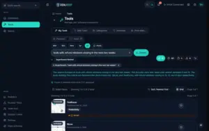 Natural language search feature on DealKeep SaaS Management Software.