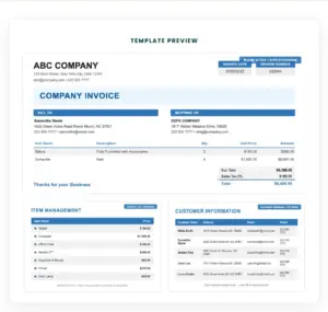 Free Invoice Template for Excel