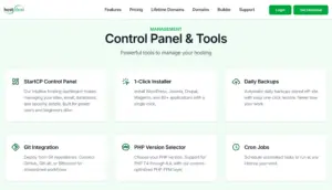 StartCP control panel and site management tools in Hostdeal web hosting solution.