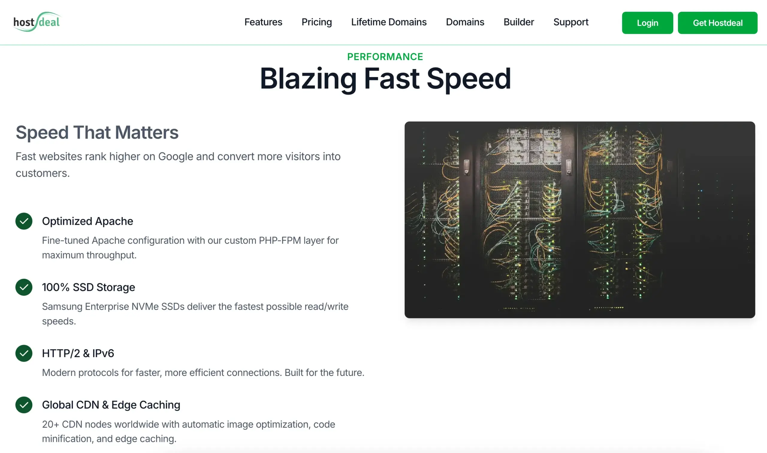 Boost your search rankings and conversions with 100% NVMe SSD storage and edge caching.