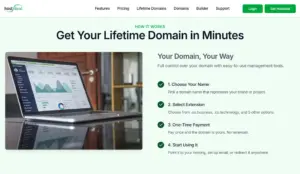 Step-by-step guide to claiming a lifetime domain using Hostdeal permanent web hosting.