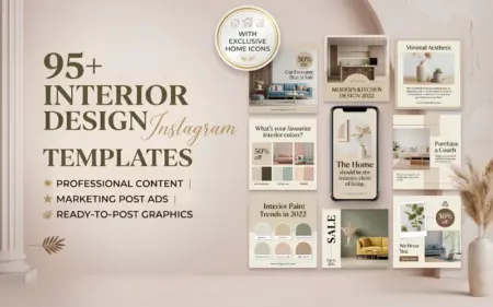 Interior Design Instagram Templates Feature Image