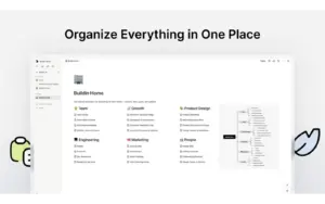 Buildin workspace with organized docs, wikis, and knowledge sections.