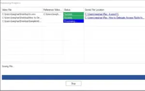Successful repair summary list in Kernel Video Repair Tool