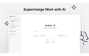 Buildin AI interface for searching, writing, and summarizing content.