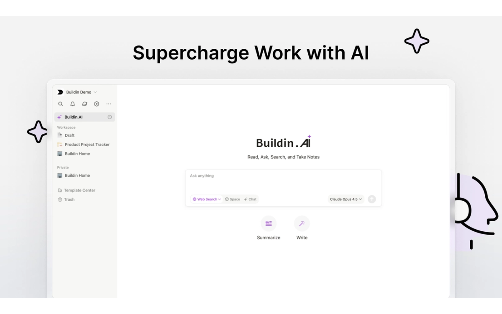 Use AI to find answers, create content, and speed up your workflow.