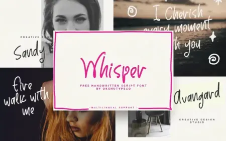 Whisper Font Freebie Feature Image