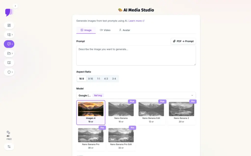 Access AI Image Models with ChatSlide