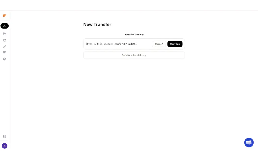 Get instantly shareable, secure download URLs as soon as your files finish processing.