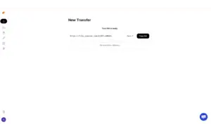 Generated download link ready for sharing on the online file sharing system.