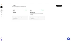 Client portals dashboard within the secure file sharing application.