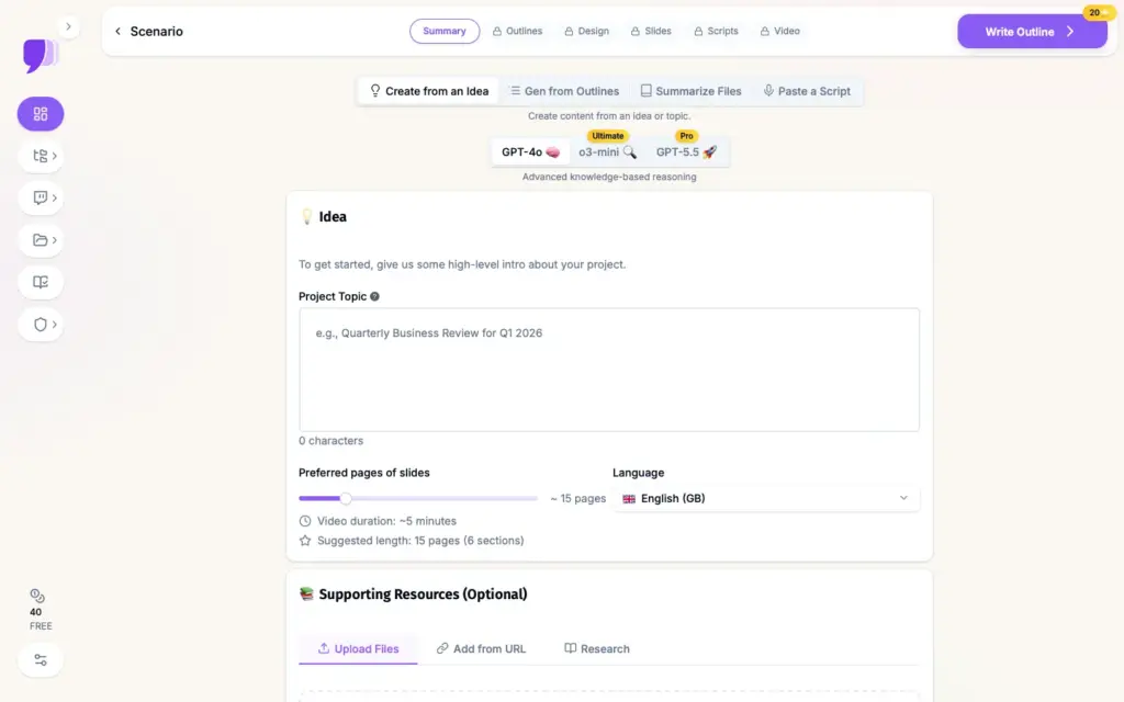 Generate Summaries using ChatSlide AI AI Presentation Maker