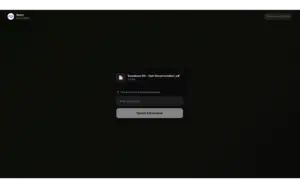 Password gateway security prompt for accessing protected content on TrunkTransfer.
