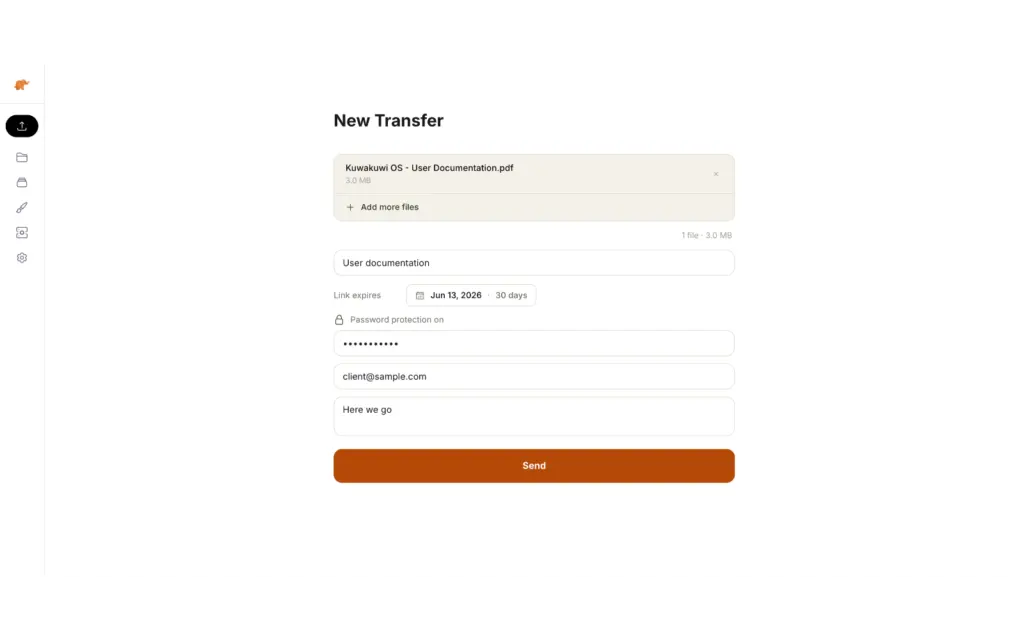 Secure file sharing with custom expiration dates and password protection for your sensitive data.