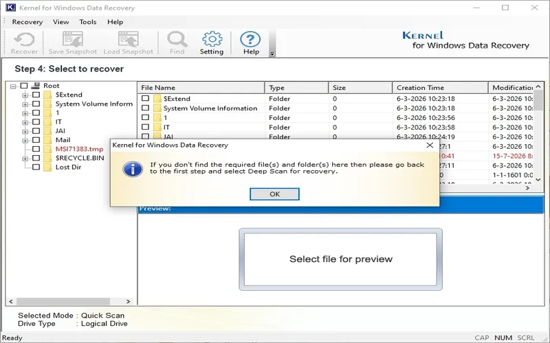 Note Recovered Files 