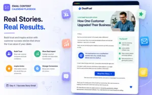 Preview of a customer success story email highlighting real business outcomes and trust-building content.