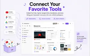 Embed YouTube, Figma, Google Drive and Excalidraw in one workspace using Buildin