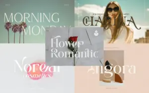 This is a font showcase collage layout of the 30+ branding fonts bundle.