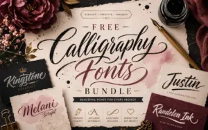 Free Calligraphy Fonts Bundle Feature Image