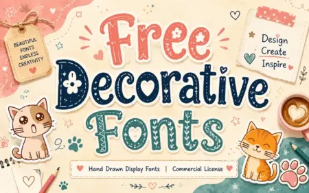 Free Decorative Fonts Bundle Feature Image