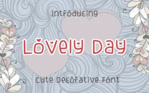 Lovely Day cute decorative font