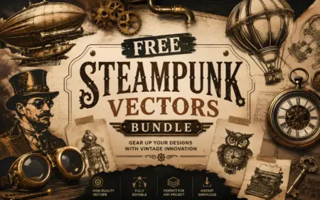 Free Steampunk Vectors Feature Image