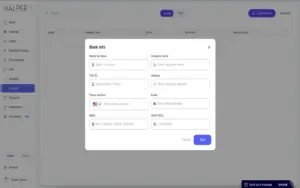 Halper AI invoice management dashboard