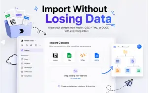Import Notion, CSV, HTML and DOCX files without losing data using Buildin