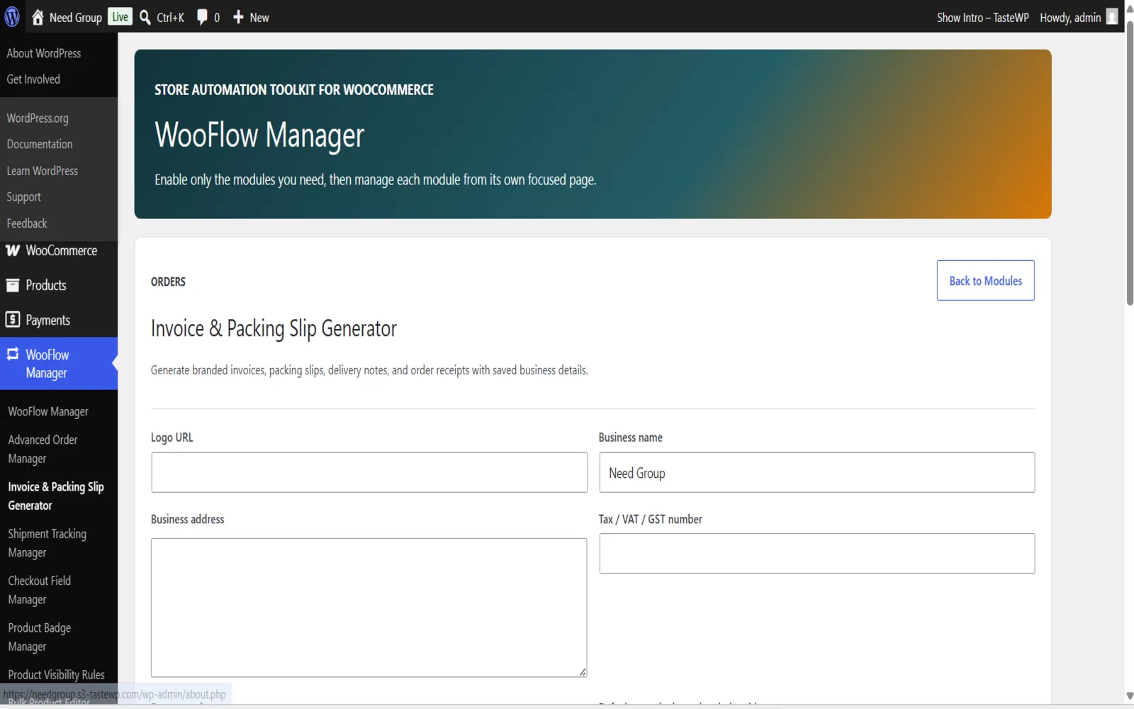 Invoice Packing Slip Generator
