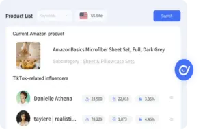 Amazon Recommendations in KOLSprite AI TikTok Influencer Marketing Platform