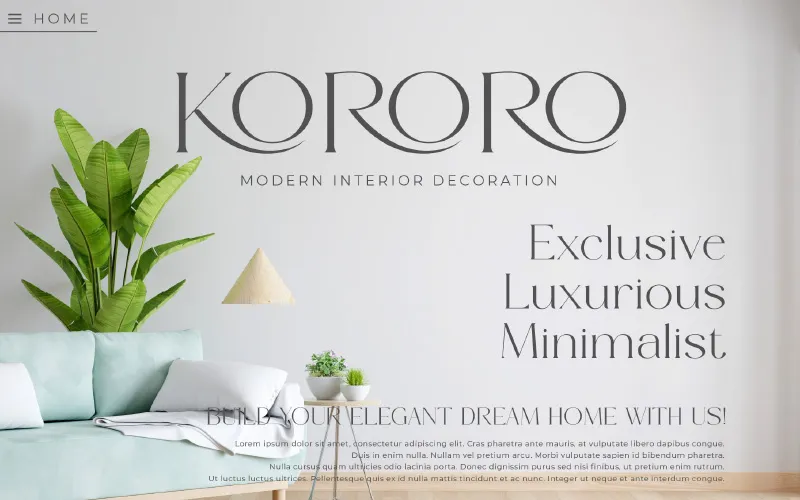 Modern Interior Decoration Font