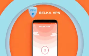 BelkaVPN app home screen with one-tap VPN connection button on a smartphone.