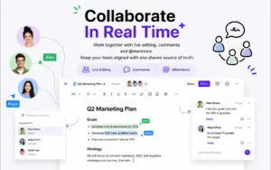 Collaborate in real time with live editing, comments and @mentions using Buildin