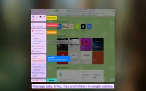 Custom sidebar workspace layout in SupaSidebar Sidebar App for mac