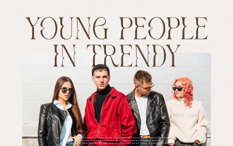 Trendy Fashion Typography Design