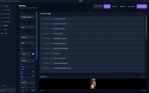 ViralClippr subtitle generator interface using Whisper AI.
