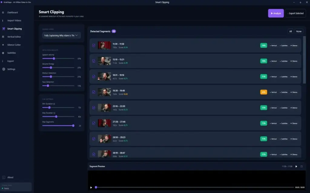 ViralClippr Smart Clipping AI Detection