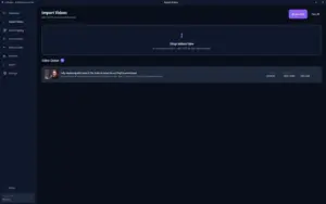 ViralClippr video import queue for batch video processing.
