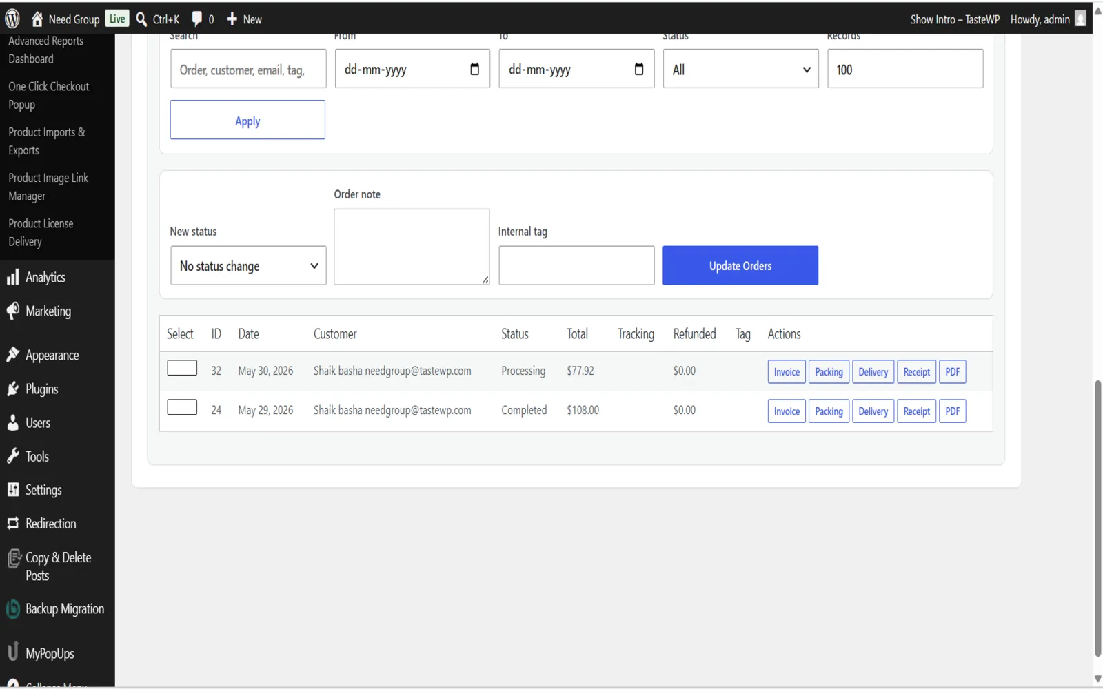 WooCommerce Advanced Order Manager