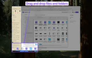 Dragging and dropping files into SupaSidebar Sidebar App for mac.