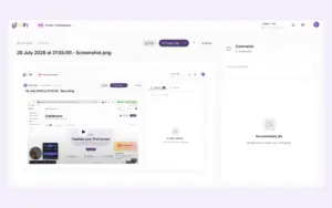 This is the recording review page of Glooin Screen Recorder Extension for Chrome.