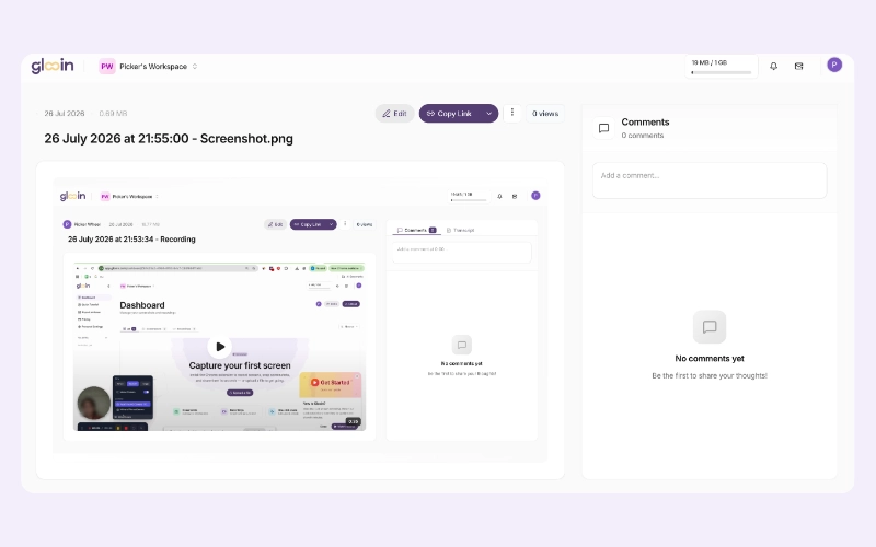 Recording Review Page