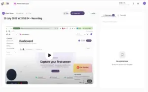 This is the recording review page of Glooin Screen Recorder Extension for Chrome.
