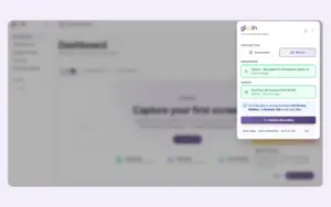 This is the recording setup panel of Glooin Screen Recorder Extension for Chrome.