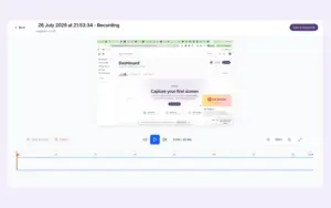 This is the timeline video editor of Glooin Screen Recorder Extension for Chrome.
