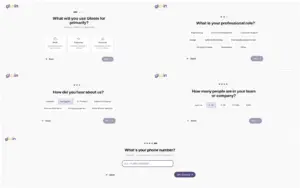 This is the welcome onboarding flow of Glooin Screen Recorder Extension for Chrome.